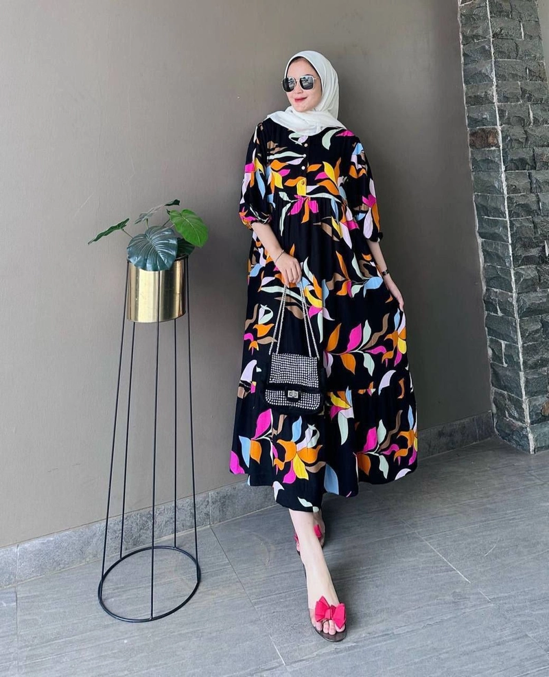 Product image Ks muslim fashion - Midi dres allesa baru Allsize 112cm Midi allesa