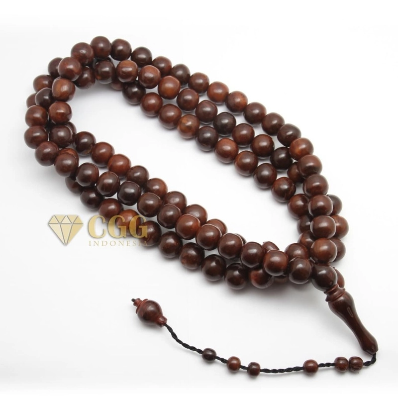 Product image CENTRAL GROSIR GEMSTONE - Tasbih Kayu Kaukah kaoka kokka Asli Instanbul Turki Big Size 10mm Coklat