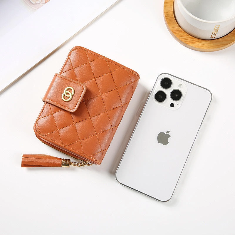 Product image KAHASIL - Dompet Lipat Wanita Pendek Bahan Kulit PU Leather KHDP63 all variant Pink