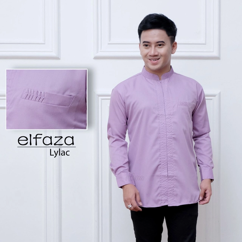 Product image Kois Batik - NEW BAJU KOKO PRIA DEWASA TERBARU 2024 MOTIF EL FAZA M Elfaza lylac