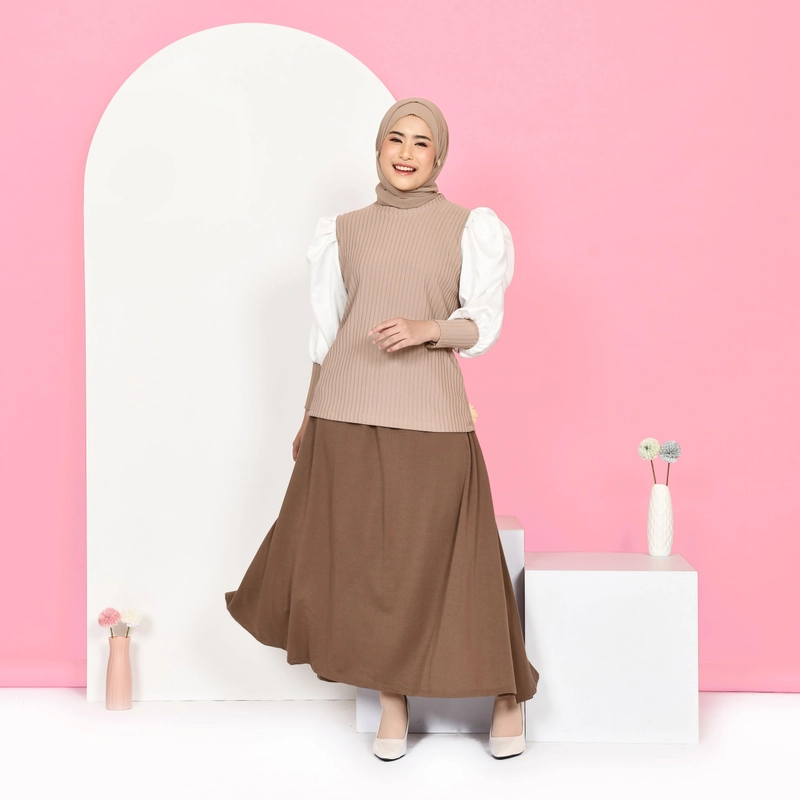 Product image Mybamus - Kinan Puff Sleeve Tops - Blouse Lengan Ballon - Atasan Wanita Korean Style All size Milo M18009 R77S2