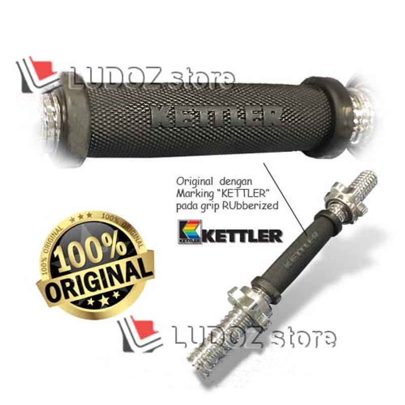 Product image LUDOZ Store - Dumbbell paket set KZ 10kg dumbell Stick KETTLER grip karet stik barbell dambel 10 kg 10000 gram Hitam