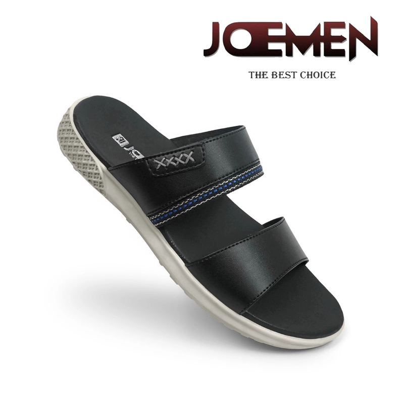 Product image Joemen Official - Joemen Sandal Pria Kulit S 38 New Original Brand Lokal Pria Slop Sandal Terbaru Joemen 2024 39 Hitam