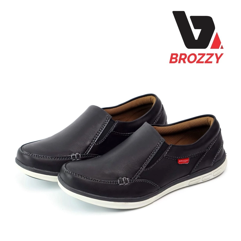 Product image Brozzy - Sepatu Kerja Formal Original Brozzy BZ52 Kulit PU 39 Hitam
