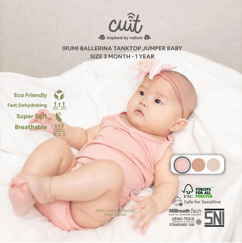 Product image CUIT Baby 3 Bulan - 1 Tahun Irumi Comfortable Tanktop Jumper Ballet M (6-12m) Brown Milo
