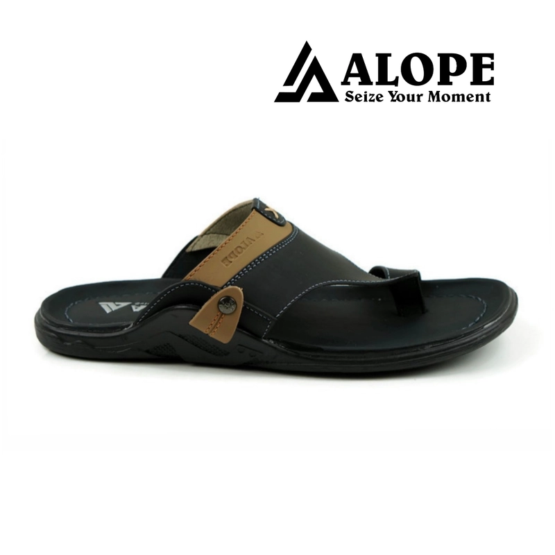 Product image ALOPE OFFICIAL - BUY 1 GET 1 SANDAL ALOPE SANDAL PRIA H 18 KULIT SINTETIS ANTI SLIP 39 hitam