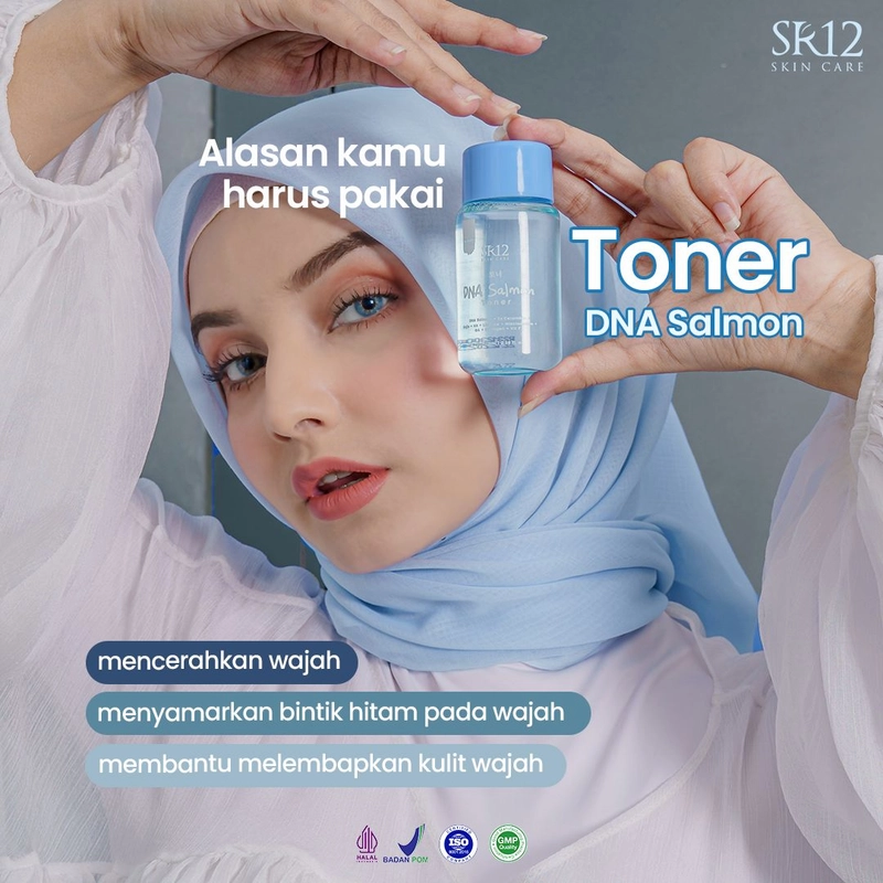 Product image SR12 Mimin - SR12 DNA Salmon Series Paket Skincare DNA Salmon 4IN1 FREE Pouch dna salmon toner