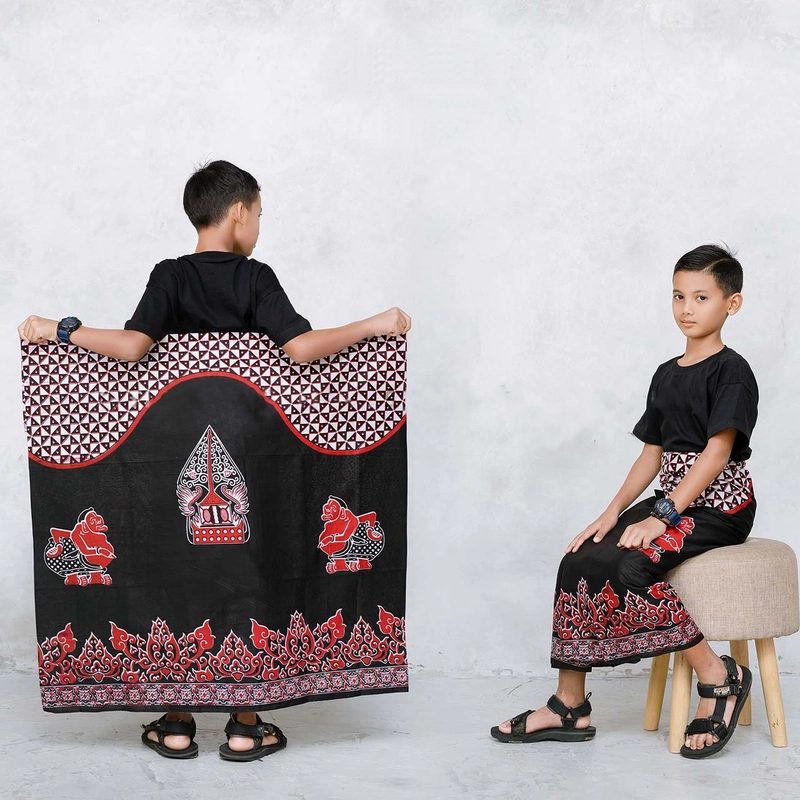 Product image Kois Batik - Sarung anak sd terbaru motif semar anak Sarung anak sd Semar maron