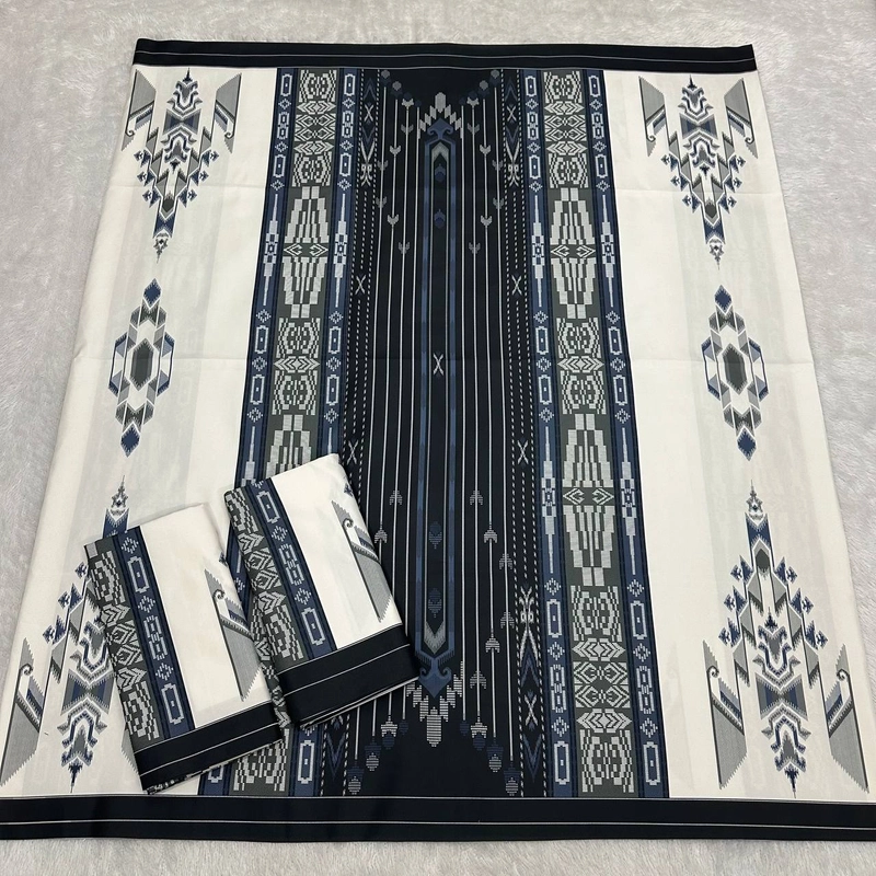 Product image Batik Alfin - Sarung Batik pria dewasa motif BHS putih Modern terbaru nyaman di pakai Sarung dewasa BHS putih