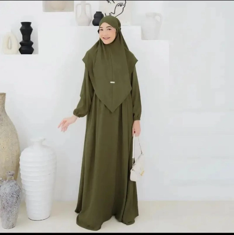 Product image Khisna collection - Gamis set karin wanita syari terbaru Allsize Army