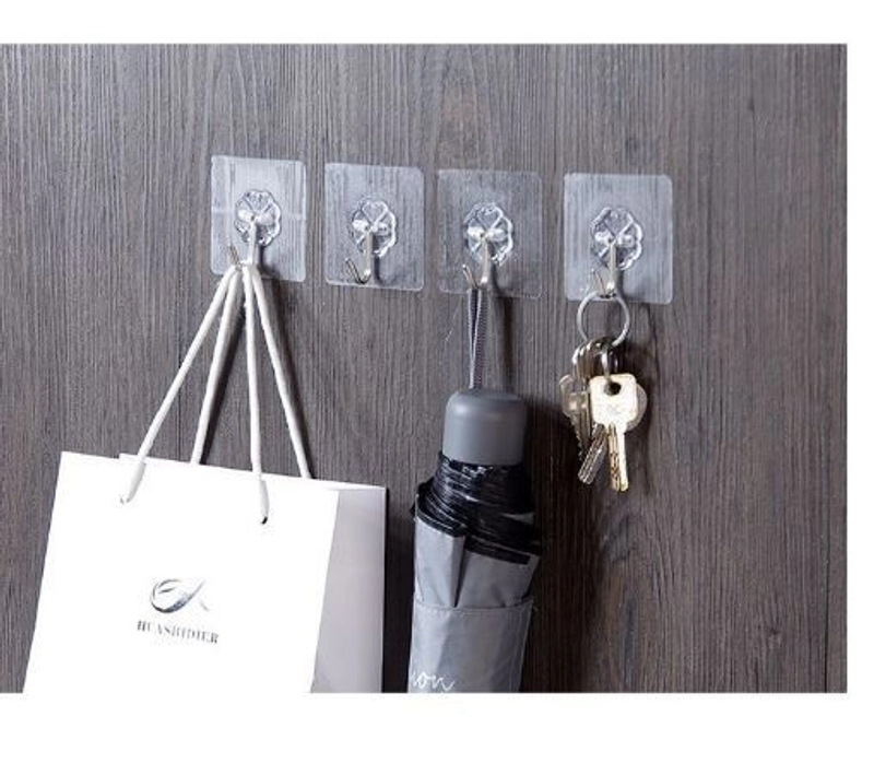 Product image Gantungan Tempel Hook Transparan Kuat dan serbaguna A474 PUTIH