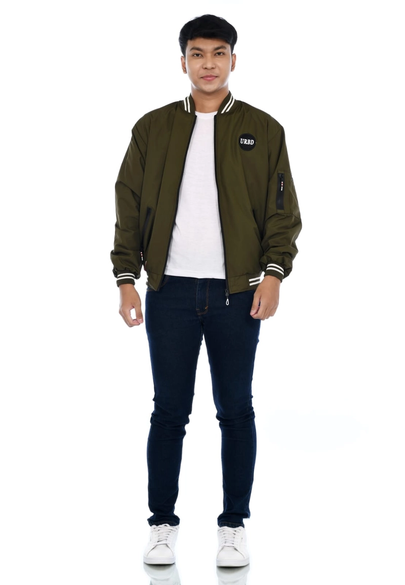 Product image Jaket Bomber Unisex A295 M Hijau Army