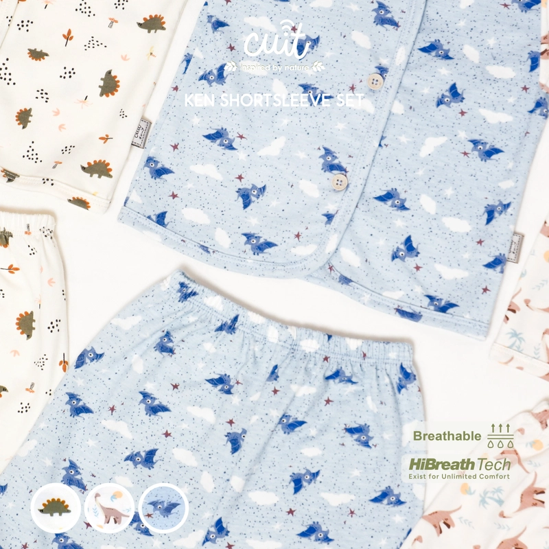 Product image Kintakun Baby - KINTAKUN BABY X CUIT Ken Setelan Anak Bayi 0 - 2 Tahun Kaos Tangan Pendek Motif Karakter 4 NB (0-3 Bulan) Bronto Brown