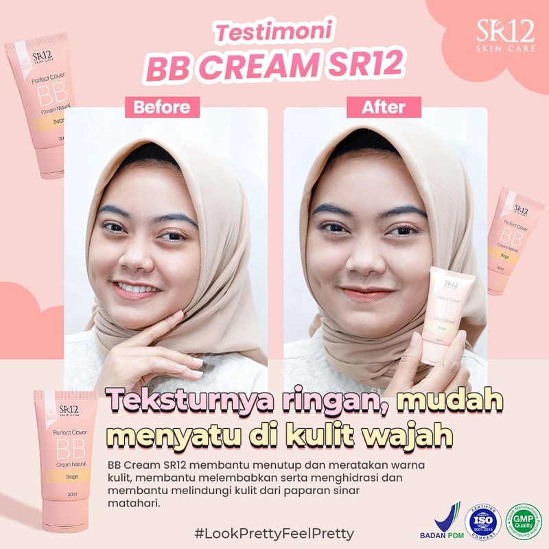 Product image SR12 BB Cream Natural Beige Full Coverage Formula Ringan Hasil Flawless 30 ml Beige