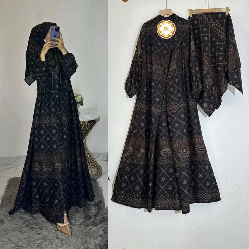 Product image Rambe Batik Indonesia - Gamis Free Jilbab Bahan Rayon Diamond Mix Twill Kualitas Premium Jahitan Rapi ALLSIZE GAMIS FREE JILBAB