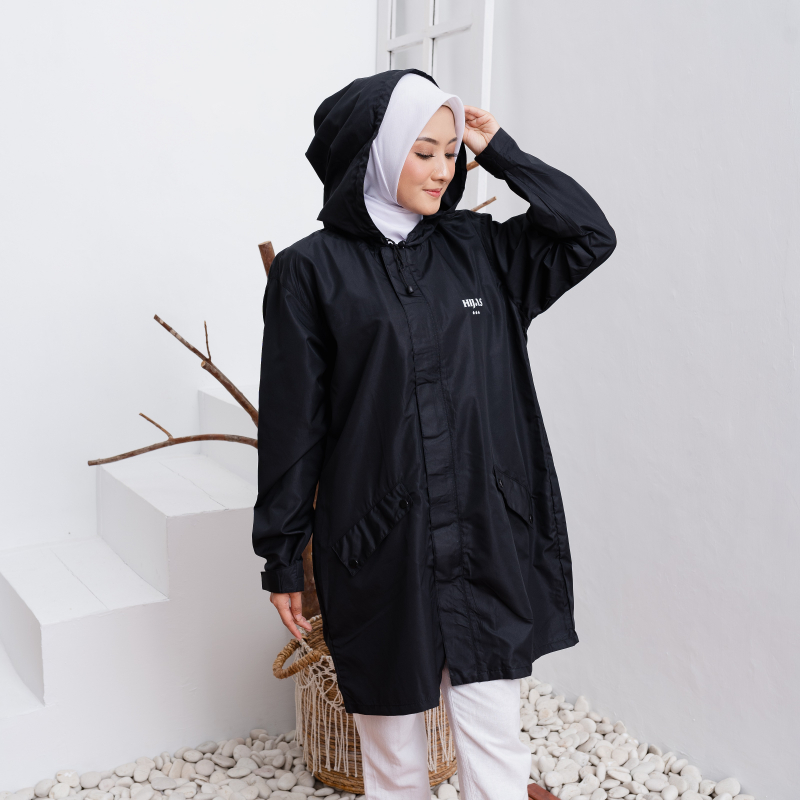 Product image South Legend - Jaket Mantel Wanita Premium by Hijas M HITAM