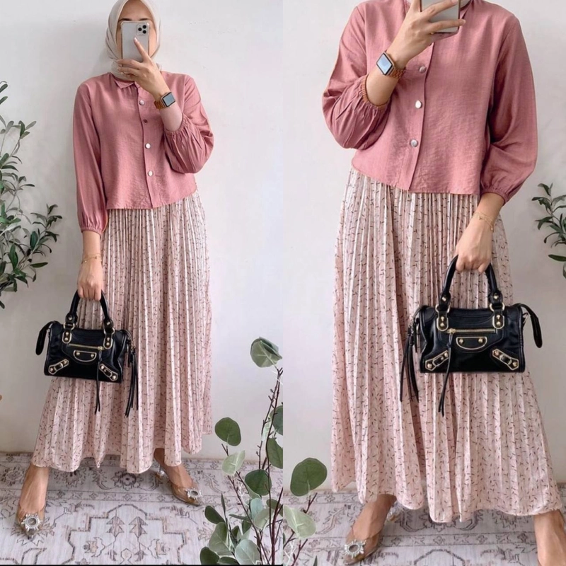 Product image Khisna collection - Set rok remaja kekinian helisa 2024 Allsize Dove