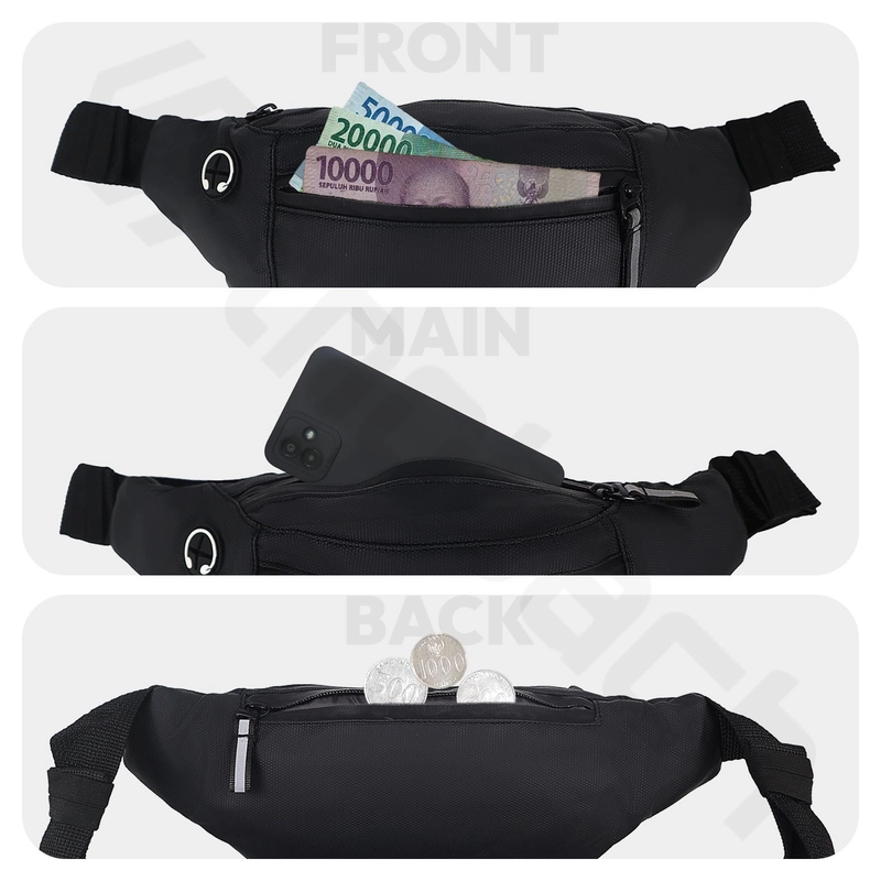Product image Thobach official - THOBACH Waistbag Anti Air Waterproof KENZO ALL SIZE BLACK
