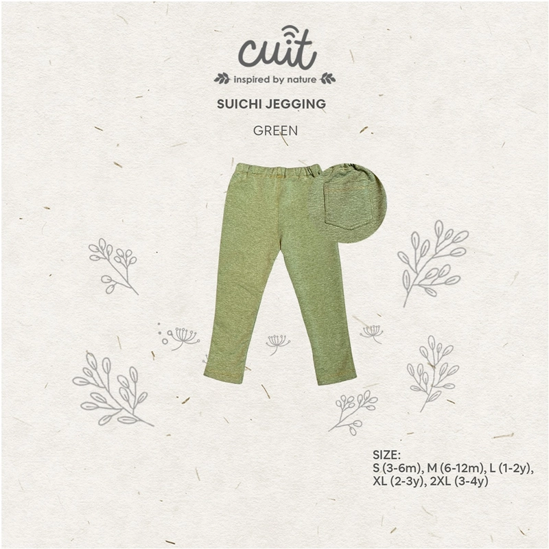 Product image CUIT Celana Anak Polos Casual Jegging Unisex Toddler Suichi Niji Series (New Color) S Olive Green