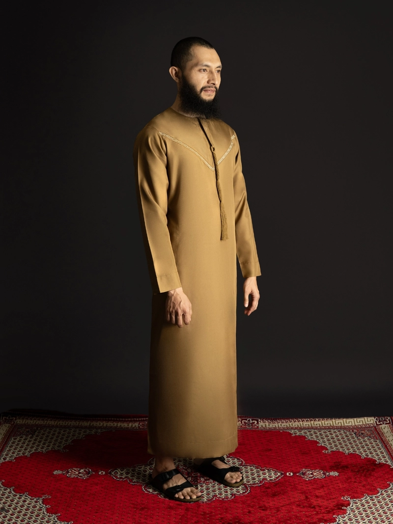 Product image Local Project - Al-Ameer Tan Mocha - Jubah Pria Dewasa Gamis Lengan Panjang S Mocha