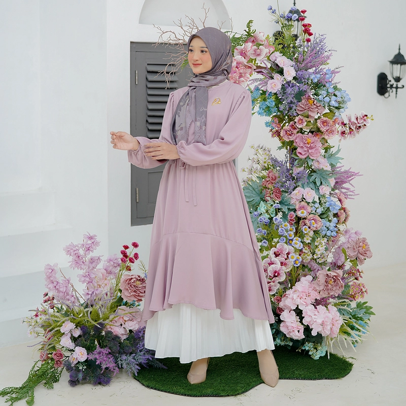 Product image Dzeera - AURORA TUNIC MOM / tunik polos remaja S LAVENDER
