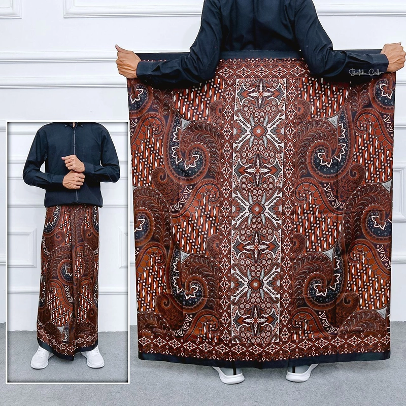 Product image Batik Alfin - Sarung batik pria dewasa motif gus syauqi sarung dewasa Sarung dewasa Sarung coklat