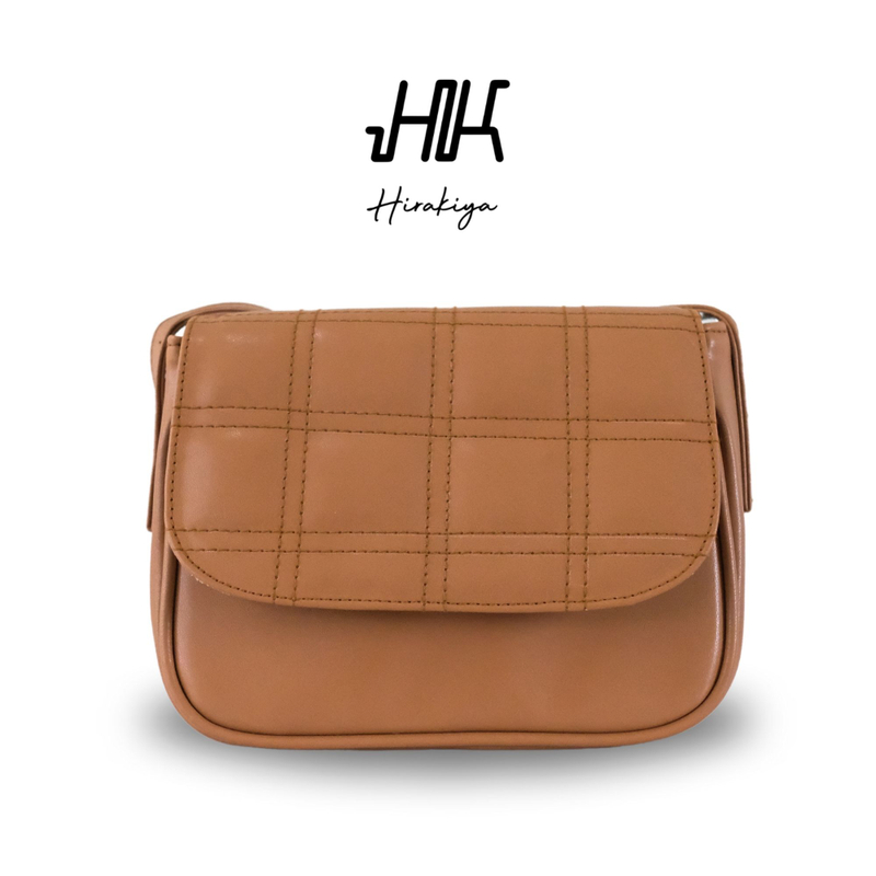 Product image Hirakiya id - Kiky Sling Bag Synthetic Leather Premium Hago Korean Style 15x20x6.5cm Moccacino
