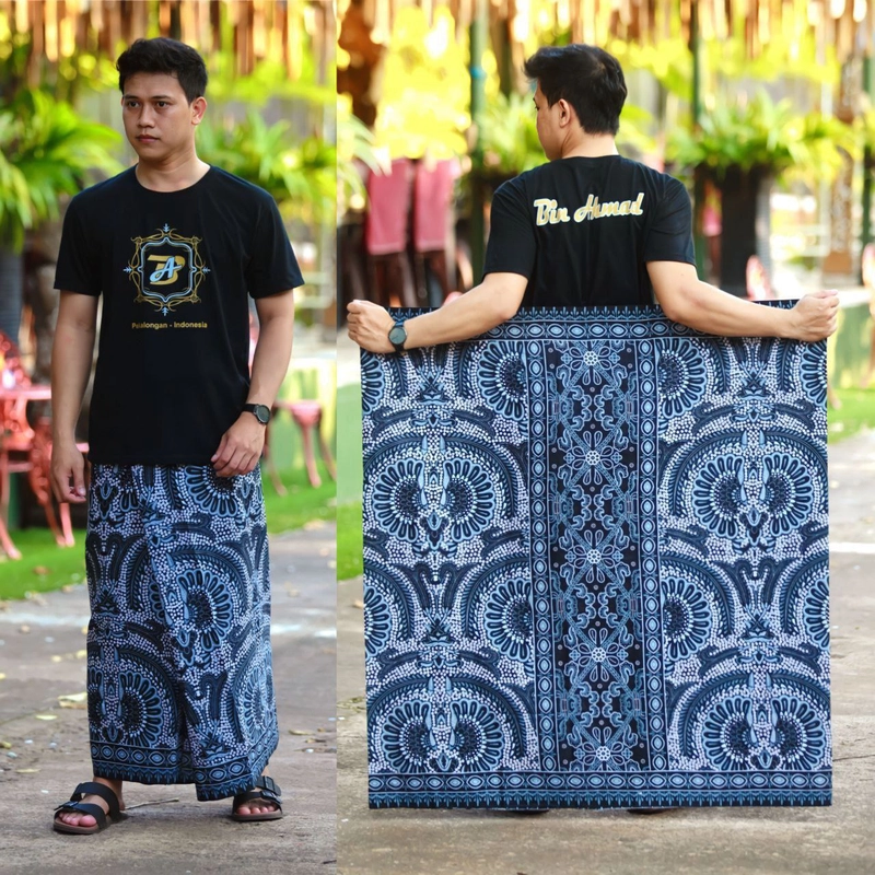 Product image Khisna collection - Sarung pria dewasa motif batik kipas Allsize Abu