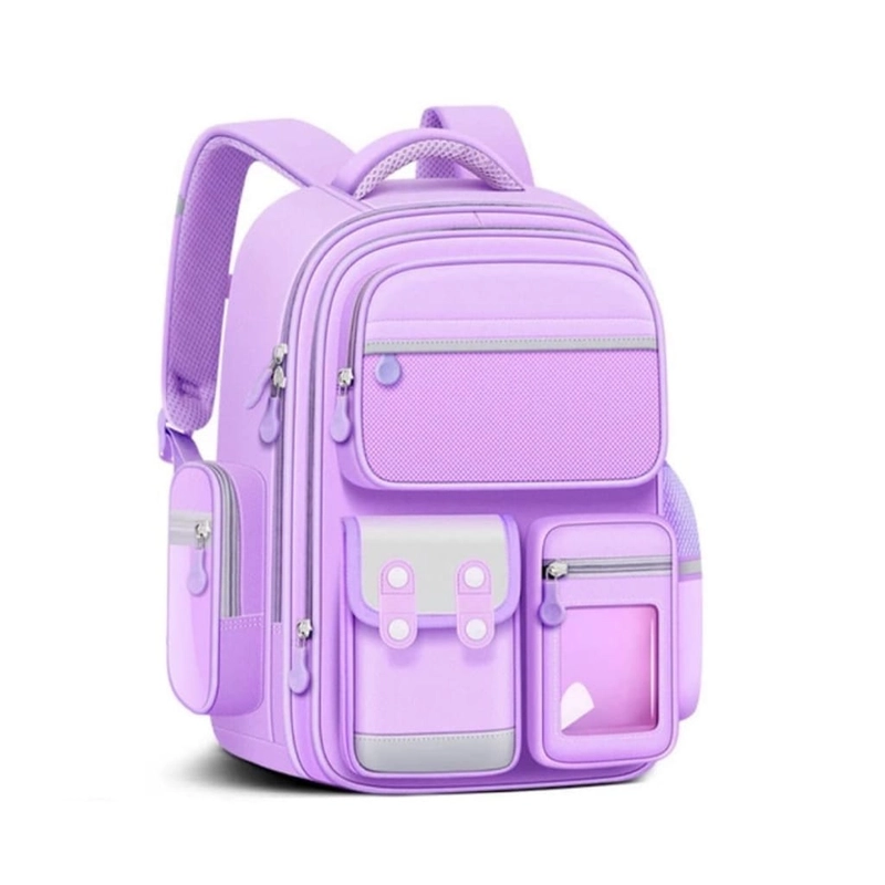 Product image Alcaff - Tas Anak Sekolah Saku Depan Kancing Empat 30x42x12 Navy polos