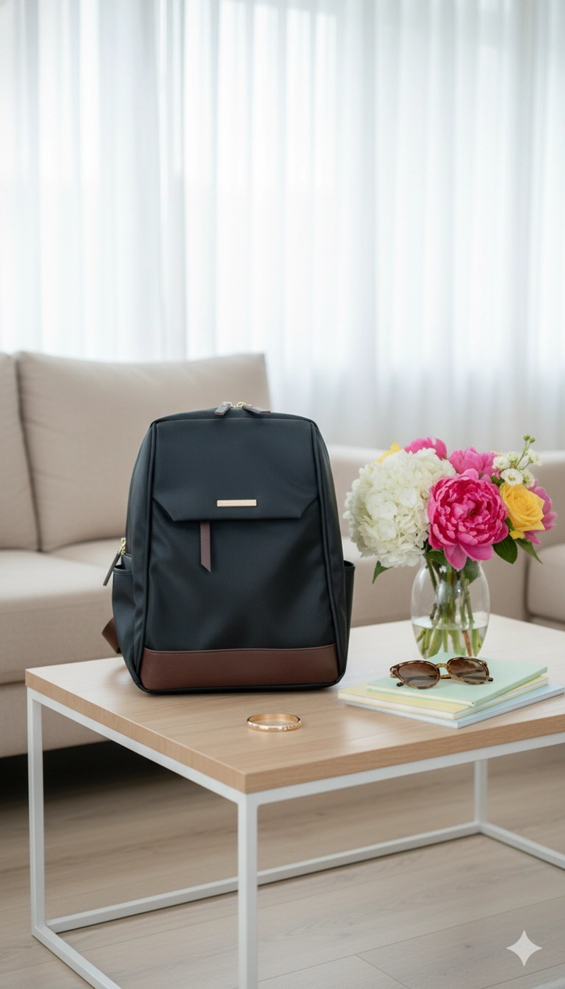 Product image CBL - Ransel MAUDY - Tas Ransel Backpack Wanita Waterproof Bahan Nilon Simple Premium Untuk Formal Atau In Medium Hitam