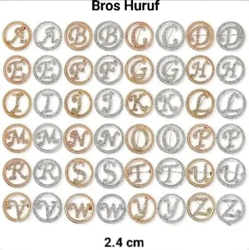 Product image ALMIRA STORE - Bros Logam Huruf B Gold
