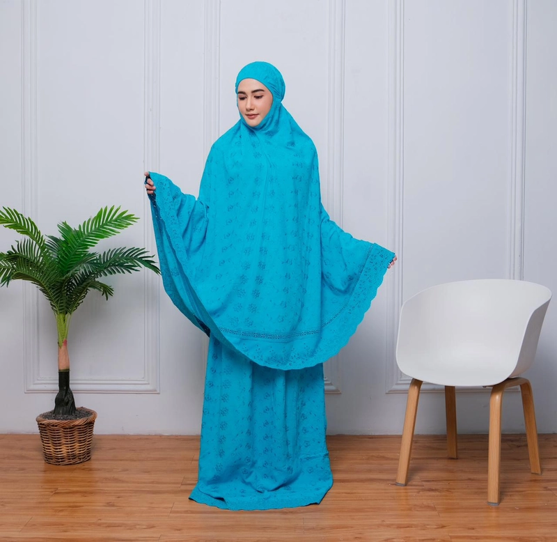 Product image SRIAYU COLLECTION - Mukena Faris Faramita ALL SIZE BIRU
