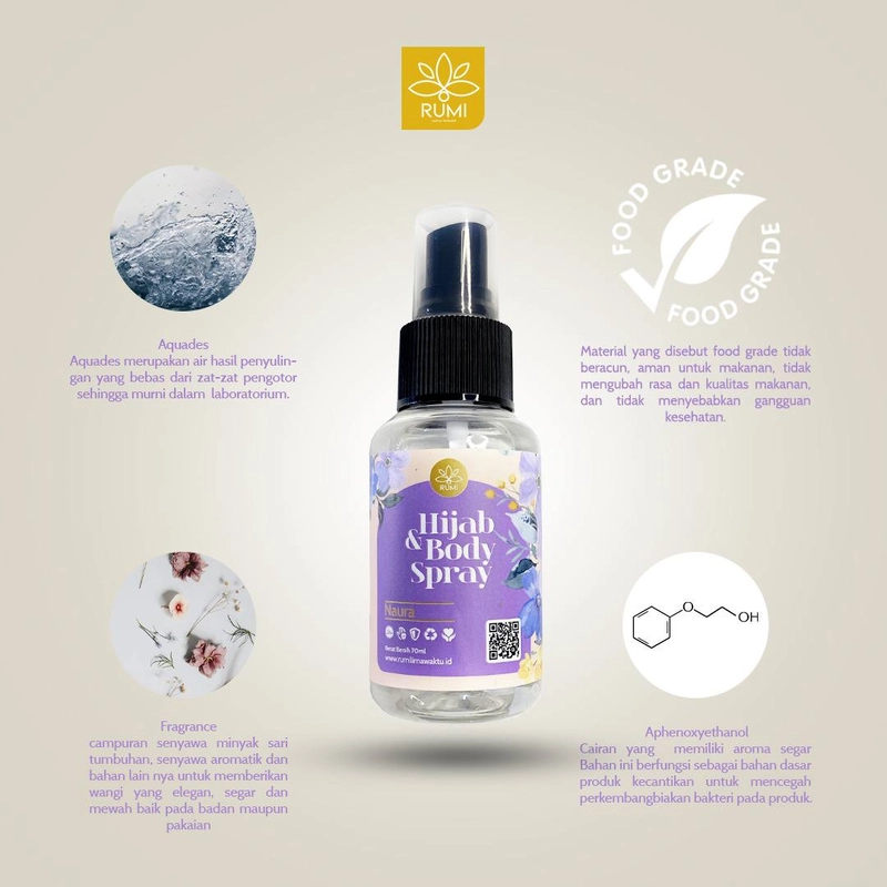Product image Rumi Parfume Hijab & Body Spray Naura 70 ml naura