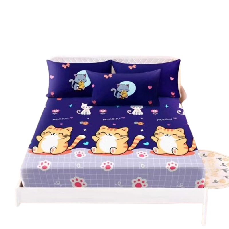 Product image Galeripuko - Sprei Katun Premium Motif Meow Blue 120 Meow Blue