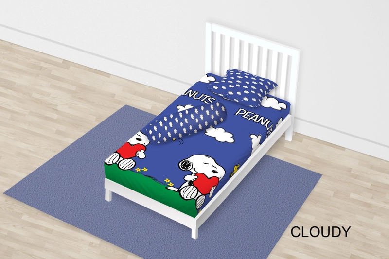Product image MY LOVE - CALIFORNIA Sprei Single Fitted 100X200 Cloudy/Peanuts