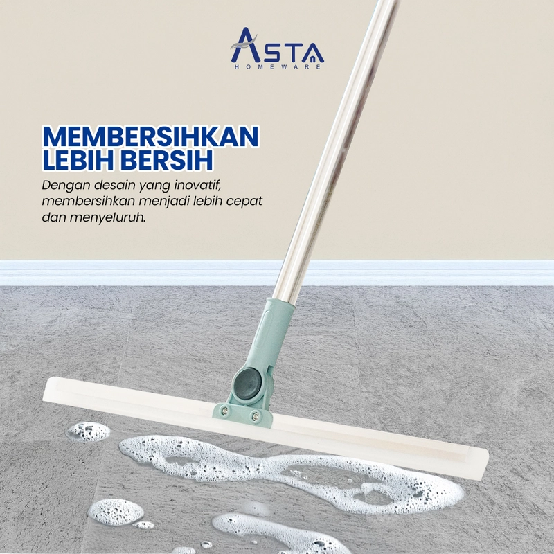 Product image Asta Serokan Air Karet Pembersih Lantai Jendela Serbaguna Gagang Panjang 117 cm Size 30 cm