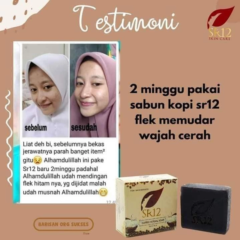 Product image SR12 Coffee Soap Sabun Kopi Mencerahkan Wajah Menghilangkan Flek Hitam Bekas Jerawat 60gr Coffee Soap