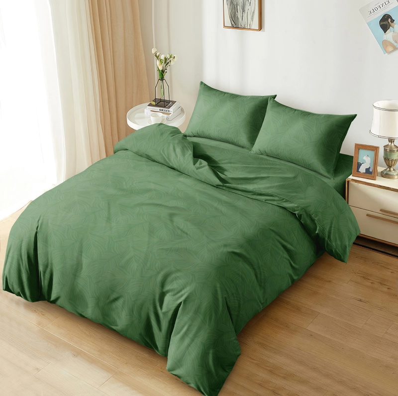 Product image LADY ROSE OFFICIAL - Aloha Max x Ayu Ting Ting Bed Cover Set Emboss Forest Green 180x200x25 King Fitted