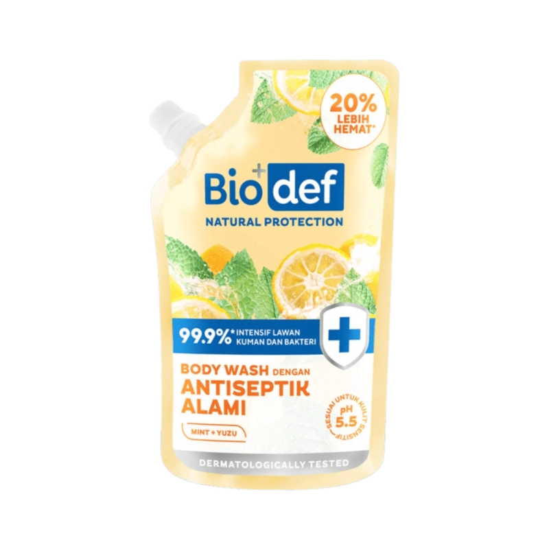 Product image SUPLAI SHOP - Sabun Mandi Cair Biodef Natural Protection Body Wash Pouch 400 ml Mint Yuzu