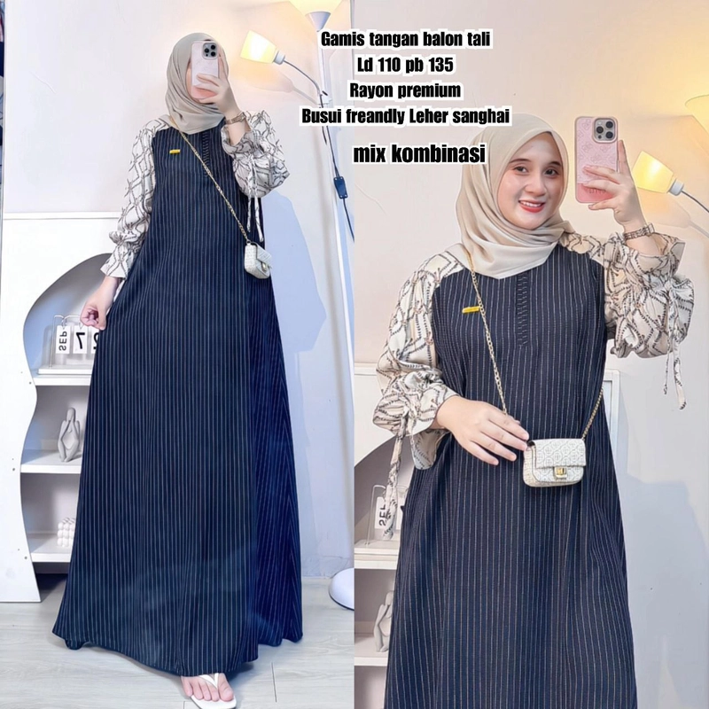 Product image Khisna collection - Drees Kamila rayonn kombinasi Allsize Kamila1