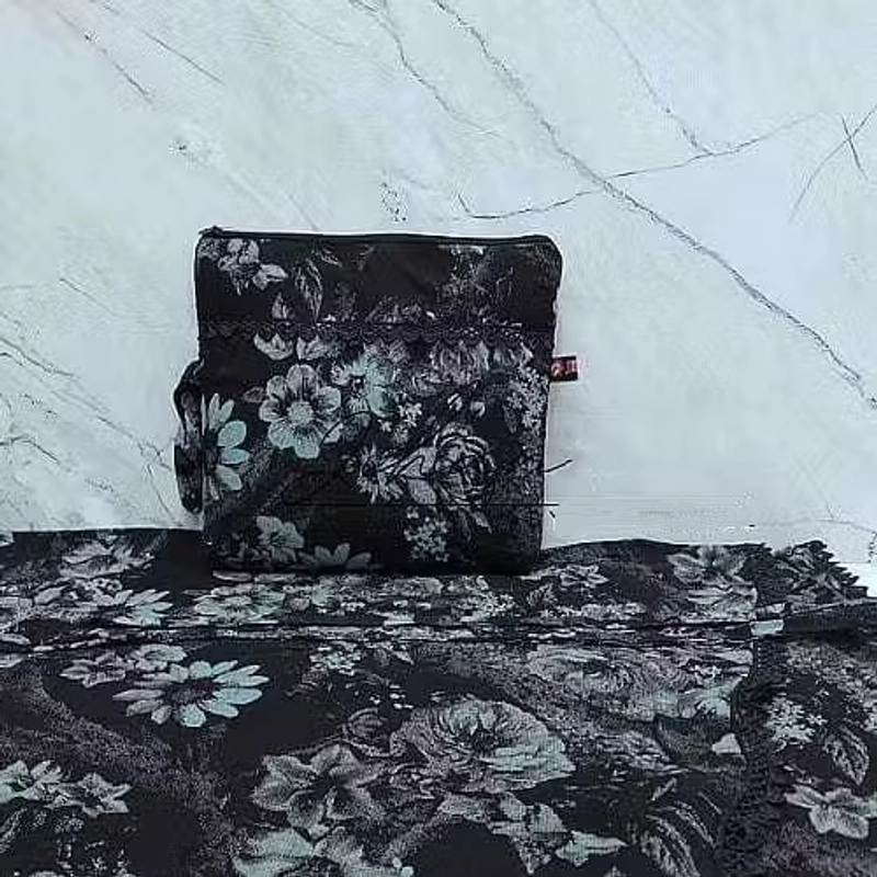 Product image Alifa Shop - Mukena Hitam/Mukena Katun/Mukena Katun Rayon Viscose Premium/Alifa Shop All Size Hitam Motif Random
