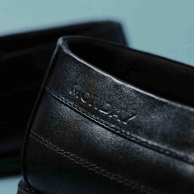 Product image MNDY Footwear - Marco Black GL - Sepatu Loafers Pantofel Formal Kulit Hitam Pria 39 Kulit Asli