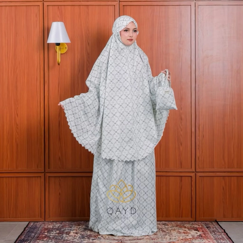 Product image qaydstoreid - Beli 1 Gratis 1 Mukena Anisa laser Cut premium anisa white