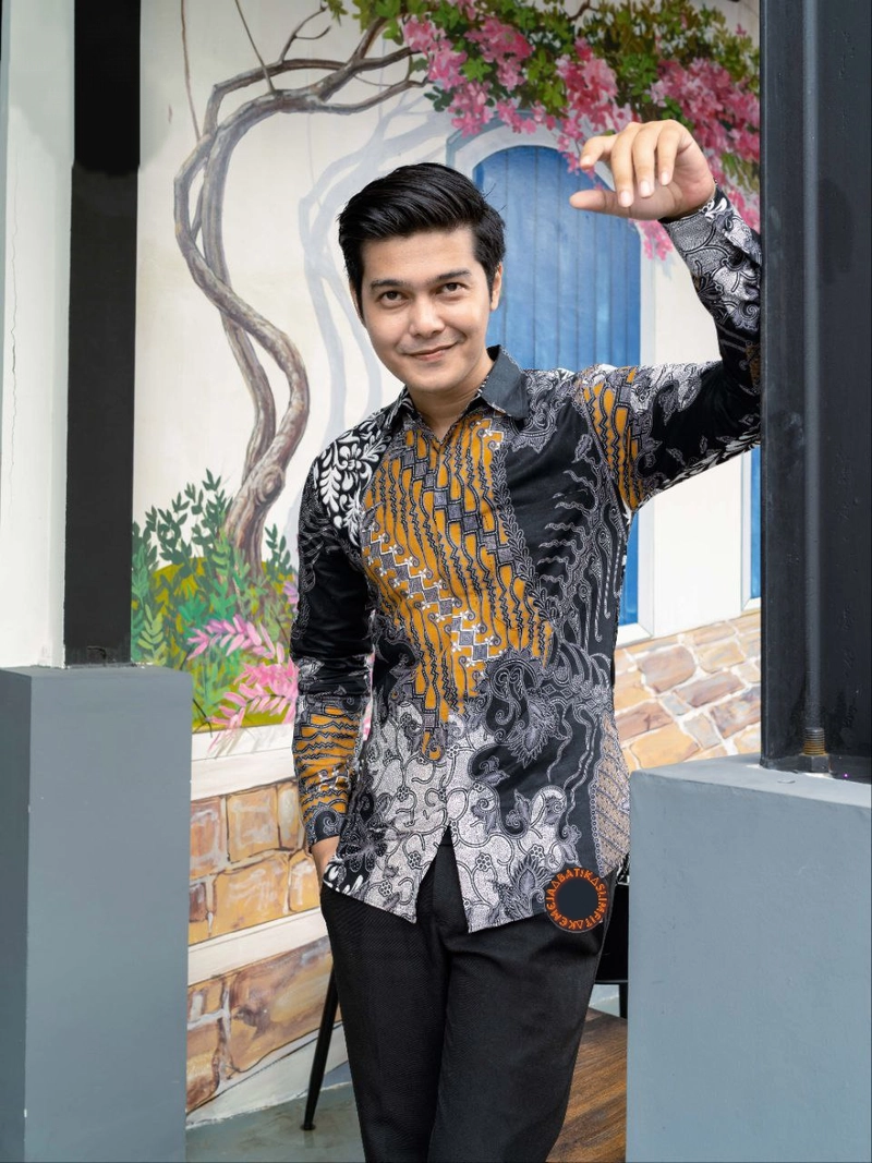 Product image Ks muslim fashion - Kemeja Batik Pia Dewasa Slimfit Motif syafik M Kemeja syafik