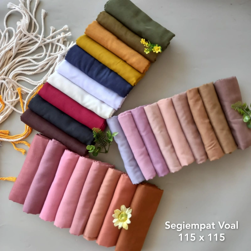 Product image Fisky Collection - Hijab Segi Empat Polos Voal Paris Premium All Size Soft Pink