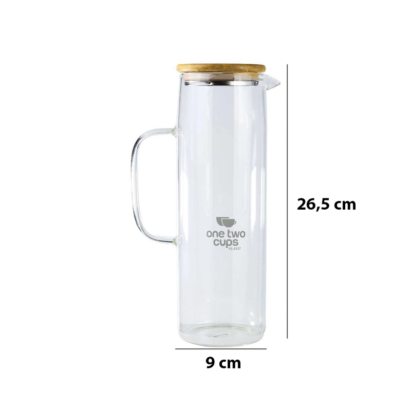Product image RUMAH RAYA - (PO) Teko Pitcher Teh Kopi Jus Glass 1380ml - YS-6337 1300ml Putih