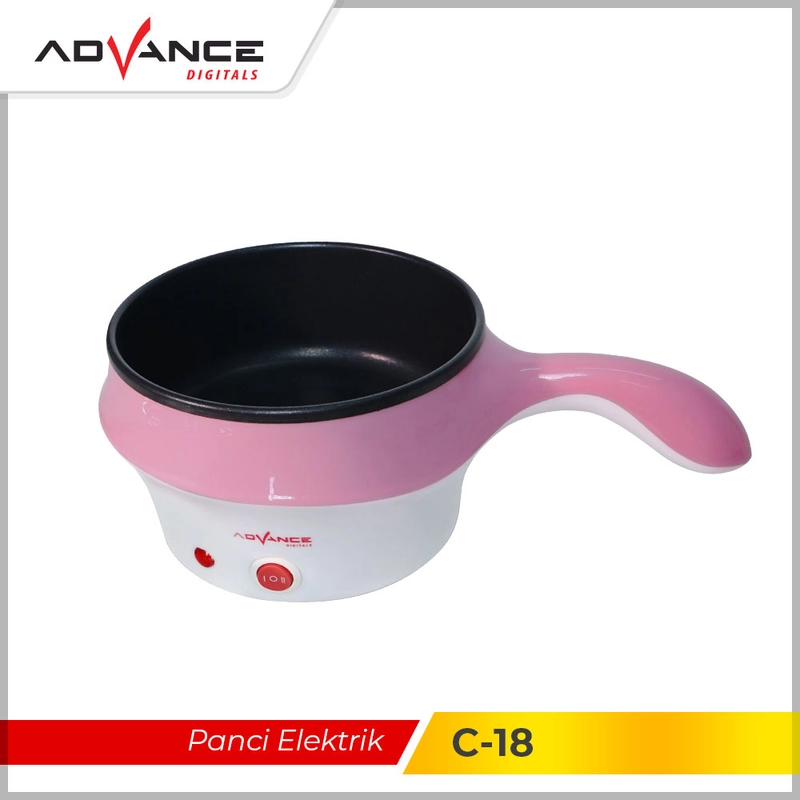 Product image Advance Digitals Indonesia - Panci Listrik Multifungi C-18 Warmer Steamer Cooker 1,5 Liter Pink