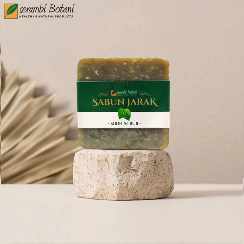 Product image SERAMBI BOTANI - Sabun Jatropha Sirih Scrub Sabun Organik Natural Herbal Alami - Untuk Merawat Area Kewanitaan 100gr Sabun Sirih Scrub