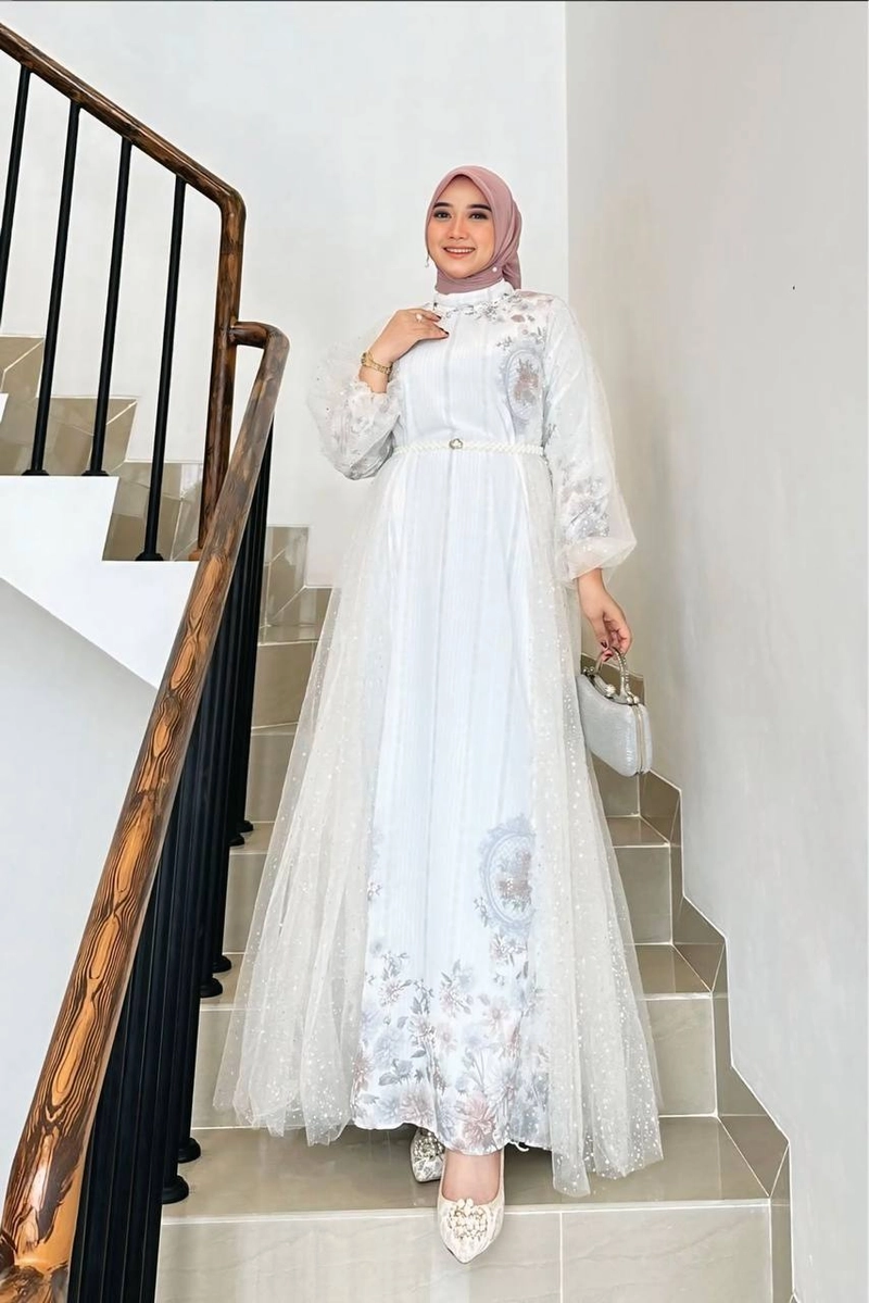 Product image Khisna collection - Drees raya tile no hijab no gesper Allsize Bw