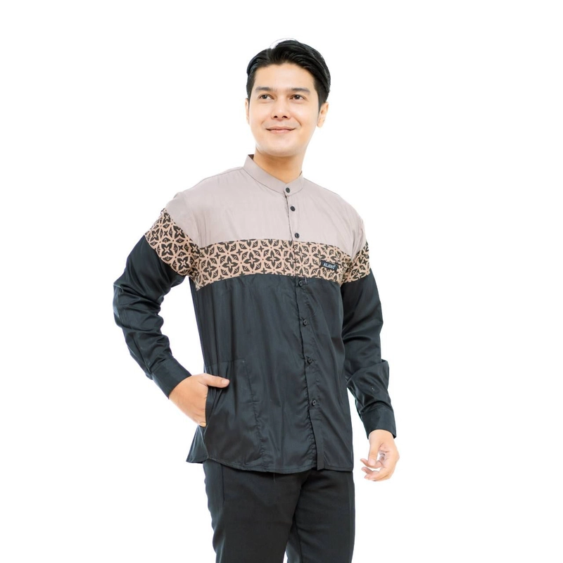 Product image Kois Batik - Baju koko pria lengan panjang bagus banget motif yudistira M Yudistira hitam